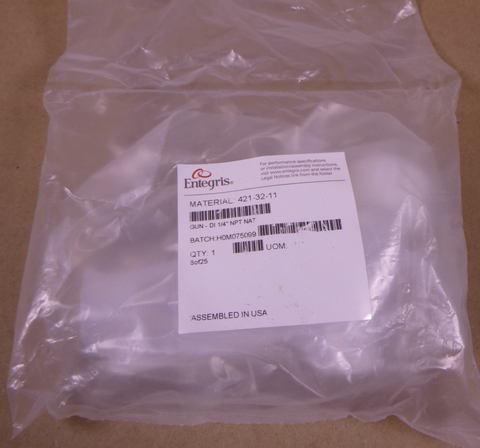 421-32-11 Entegris Spray Gun Natural , 1/4" NPT | Industrial MRO Replacement Parts, Manufacturing Machine Parts & Components, Heavy Equipment Parts Supplier