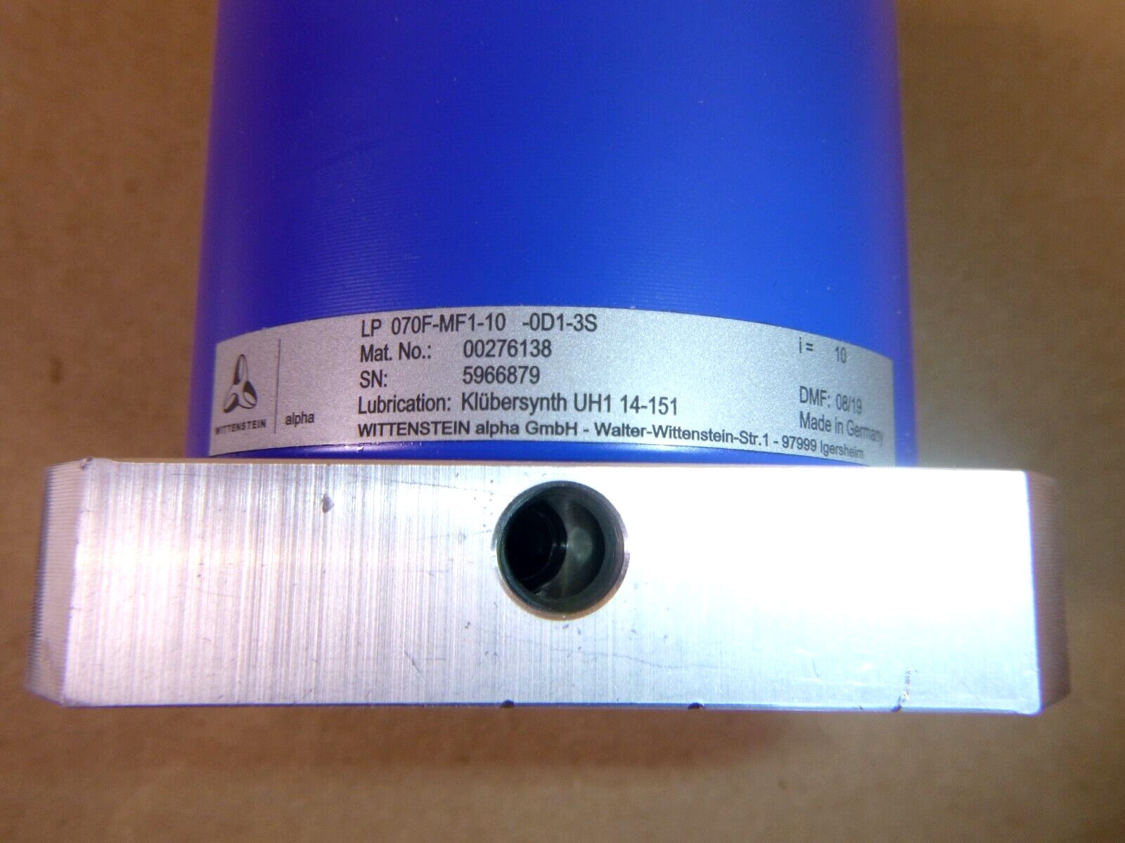 NEW WITTENSTEIN ALPHA PLANETARY GEAR BOX LP 070F-MF1-10-0D1-3S, 10:1 RATIO | Industrial Electric Motors, Pumps &amp; Parts
