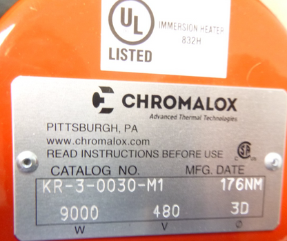 Chromalox 3 Element 9 KW, 480 Volt, 3 Ph, 25" Immersion Heater Copper Pipe Plug | Electrical MRO Replacement Parts &amp; Components and Commercial Electrical Supplies Company
