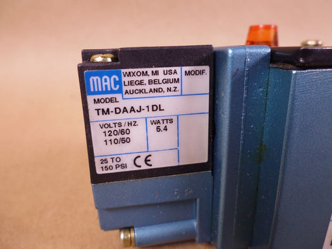 MAC, 82A-BC-000-TM-DAAP-1DL Solenoid Valve, w/ TM-DAAJ-1DL