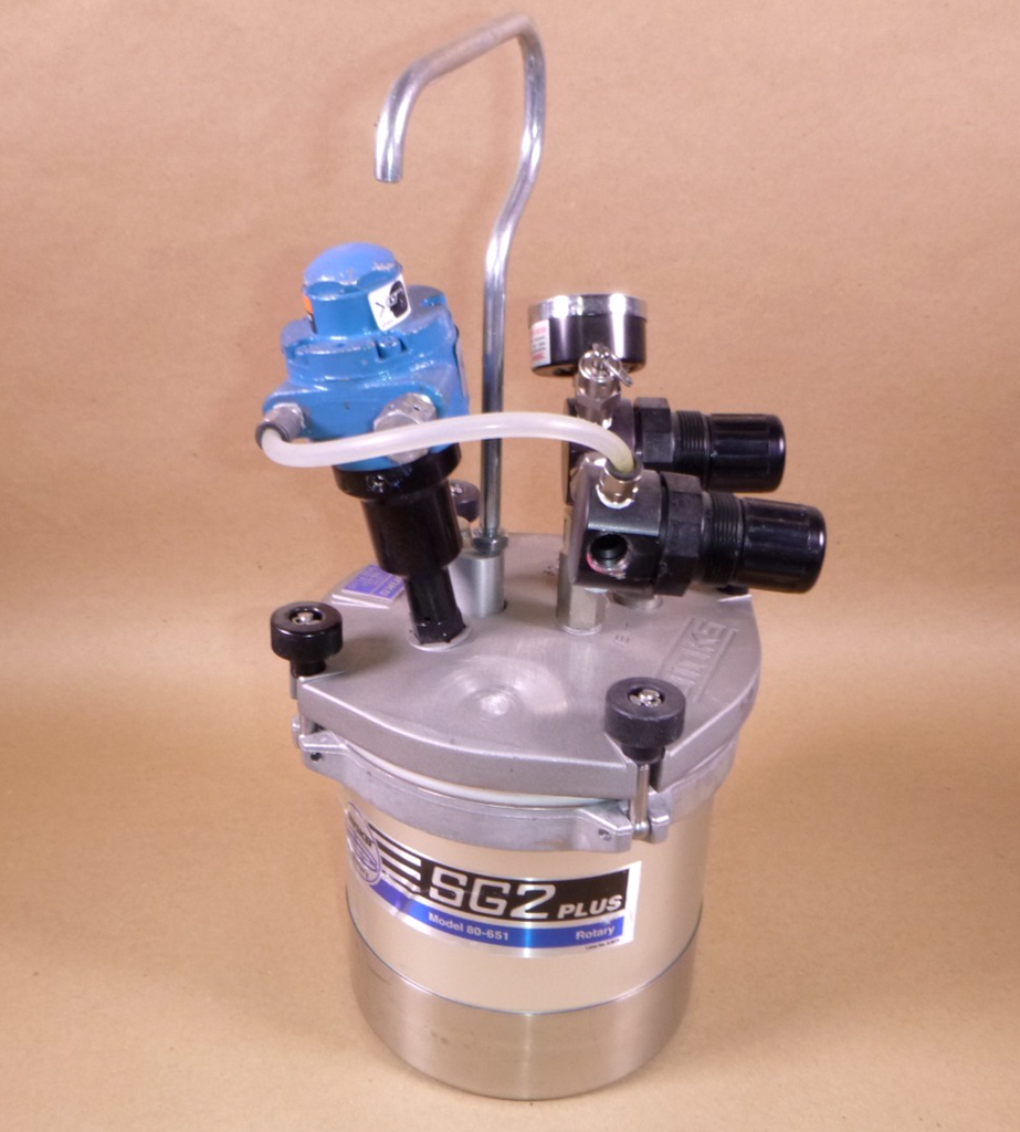 USED Binks SG2 Plus Pressure Cup Model 80-651 With Gast Rotary Agitator 2 Quart | Industrial MRO Replacement Parts, Manufacturing Machine Parts & Components, Heavy Equipment Parts Supplier