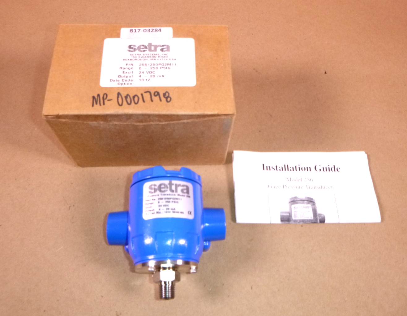 2561250PG2M11 Setra pressure transducer model 256, 250 Psig 4-20MA Nema4 | Electrical MRO Replacement Parts &amp; Components and Commercial Electrical Supplies Company