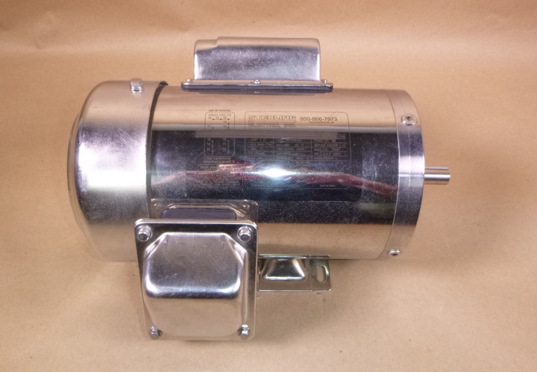 1 Hp 1750 Rpm 56 Frame Sterling Single Phase Stainless Steel Electric Motor