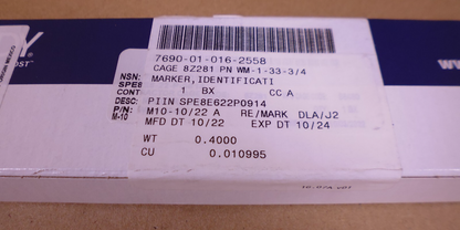 25x Brady WM-1-33-SC-PK Consecutive Numbers Vinyl Cloth Wire Marker Card 1 To 33 | Industrial MRO Replacement Parts, Manufacturing Machine Parts &amp; Components, Heavy Equipment Parts Supplier