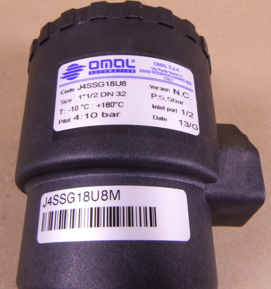 Omal Automation J4SSG18U8 Angle Seat Valve 1-1/2&