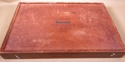 Starrett NO. 224 12-16" Anvil Outside Micrometer Set in Wood Case