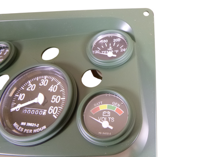 M998 Humvee Instrument Panel With 5 Gauge Set Green 12338466, 2540-01-185-6117