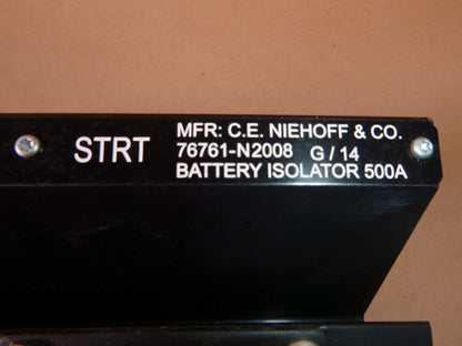 *DENT* USGI Military MRAP 500 Amp C.E. NIEHOFF Battery Isolator 76761-N2008 | Genuine FMTV Replacement Parts, LMTV Parts For Sale and Military Surplus Medium Tactical Vehicle Parts &amp; Components
