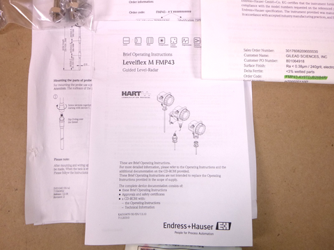 Endress + Hauser Levelflex M FMP43 Guided Radar Level Transmitter - Hygienic App | Electrical MRO Replacement Parts & Components and Commercial Electrical Supplies Company