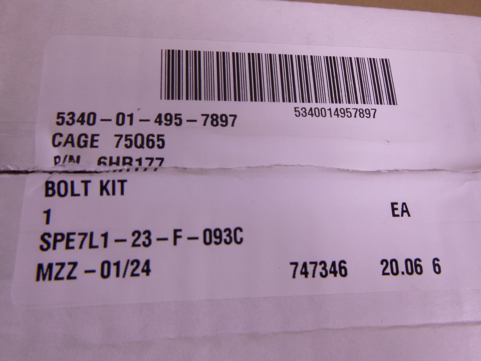 BENDIX AD-IP Spares Bolt Cartridge Kit 109498 , 5340-01-495-7897