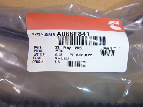 Genuine Cummins Onan A066F841 Generator Cogged V-Belt