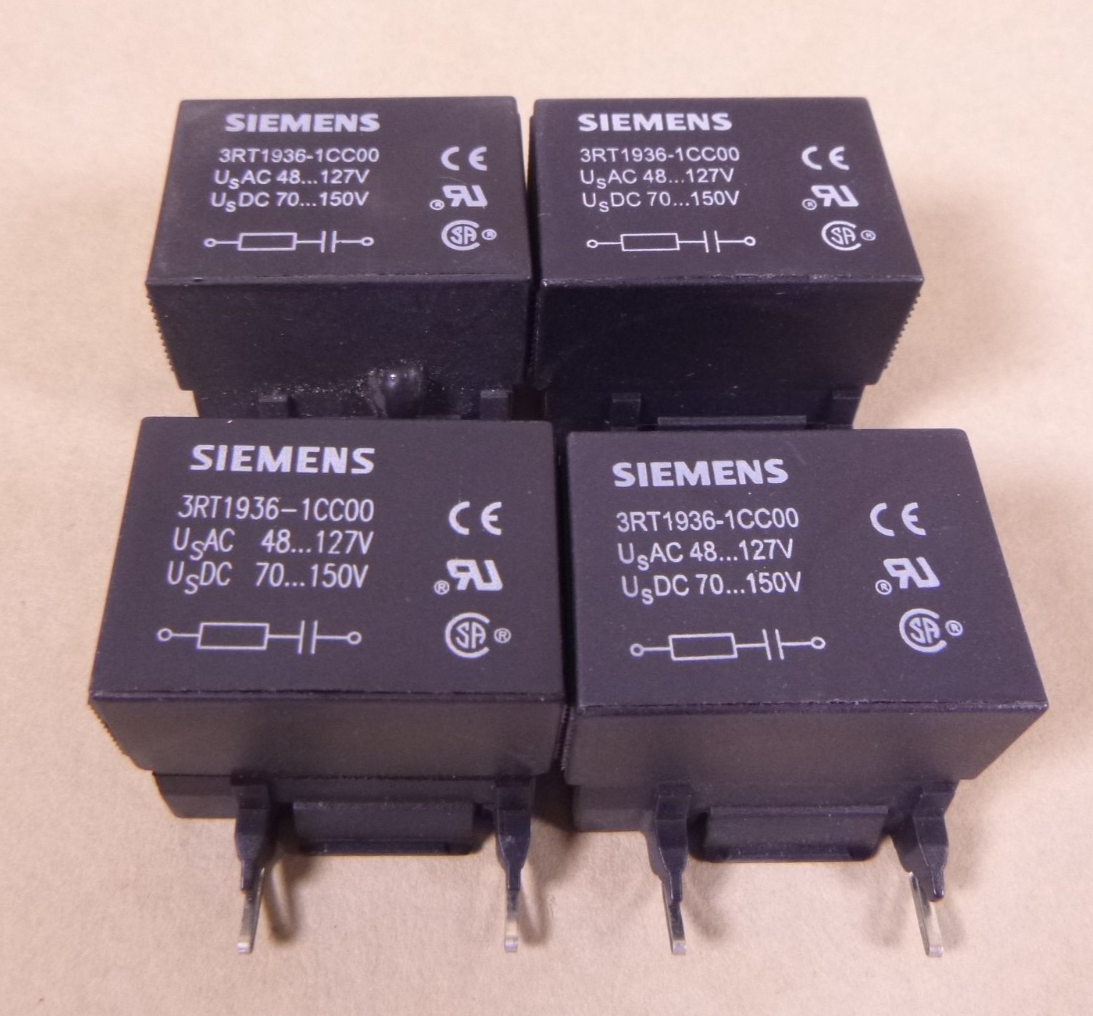 (4 PACK) Siemens 3RT1936-1CC00 RC Surge Suppressor 48-127V 70-150V | Electrical MRO Replacement Parts &amp; Components and Commercial Electrical Supplies Company