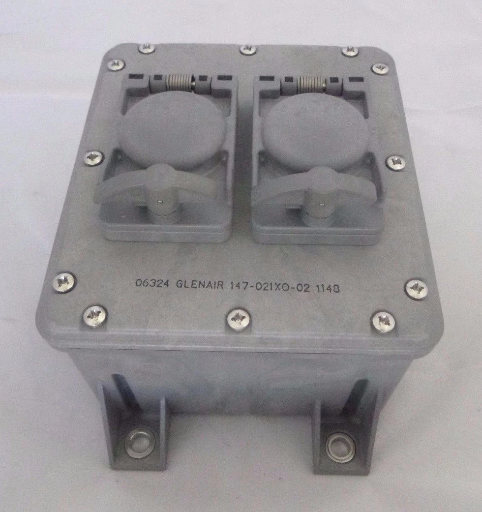 Glenair 147-021X0-02 Junction Jack Composite Box , 2 SWITCH , 5935-01-556-9572 | Electrical MRO Replacement Parts &amp; Components and Commercial Electrical Supplies Company
