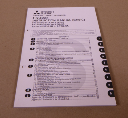 Mitsubishi FR-S540E-0.75K-NA Inverter 3-Phase 1HP AC Drive 380-480VAC | Electrical MRO Replacement Parts &amp; Components and Commercial Electrical Supplies Company