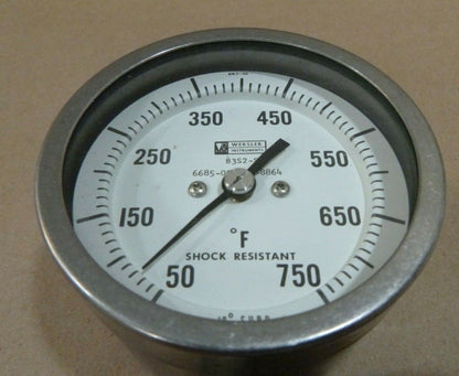 WEKSLER B3S2-S SELF-INDICATING SHOCK RESISTANT THERMOMETER GAUGE 50-750F | Industrial MRO Replacement Parts, Manufacturing Machine Parts &amp; Components, Heavy Equipment Parts Supplier