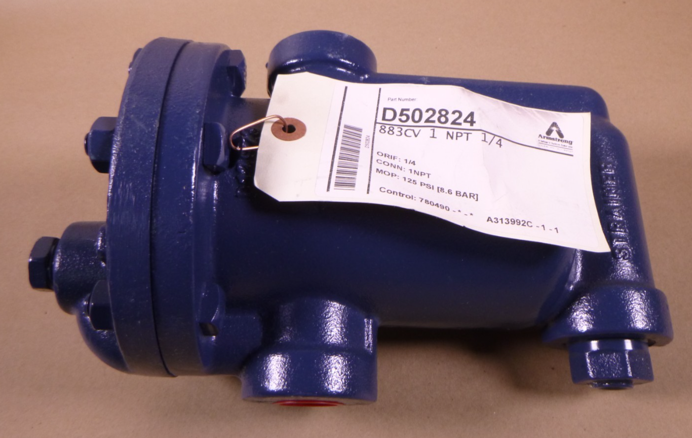 Armstrong 883CV Inverted Bucket Steam Trap, 1" NPT, 1/4" Orif, 125PSI, D502824 | Industrial MRO Replacement Parts, Manufacturing Machine Parts &amp; Components, Heavy Equipment Parts Supplier