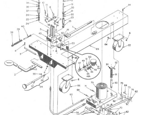 53B22107 Body Ventilator For 53D22046 35 Ton Jack , 2540-01-157-2609 | Genuine M35 Military Truck Parts and M939 Cargo Truck Surplus Parts