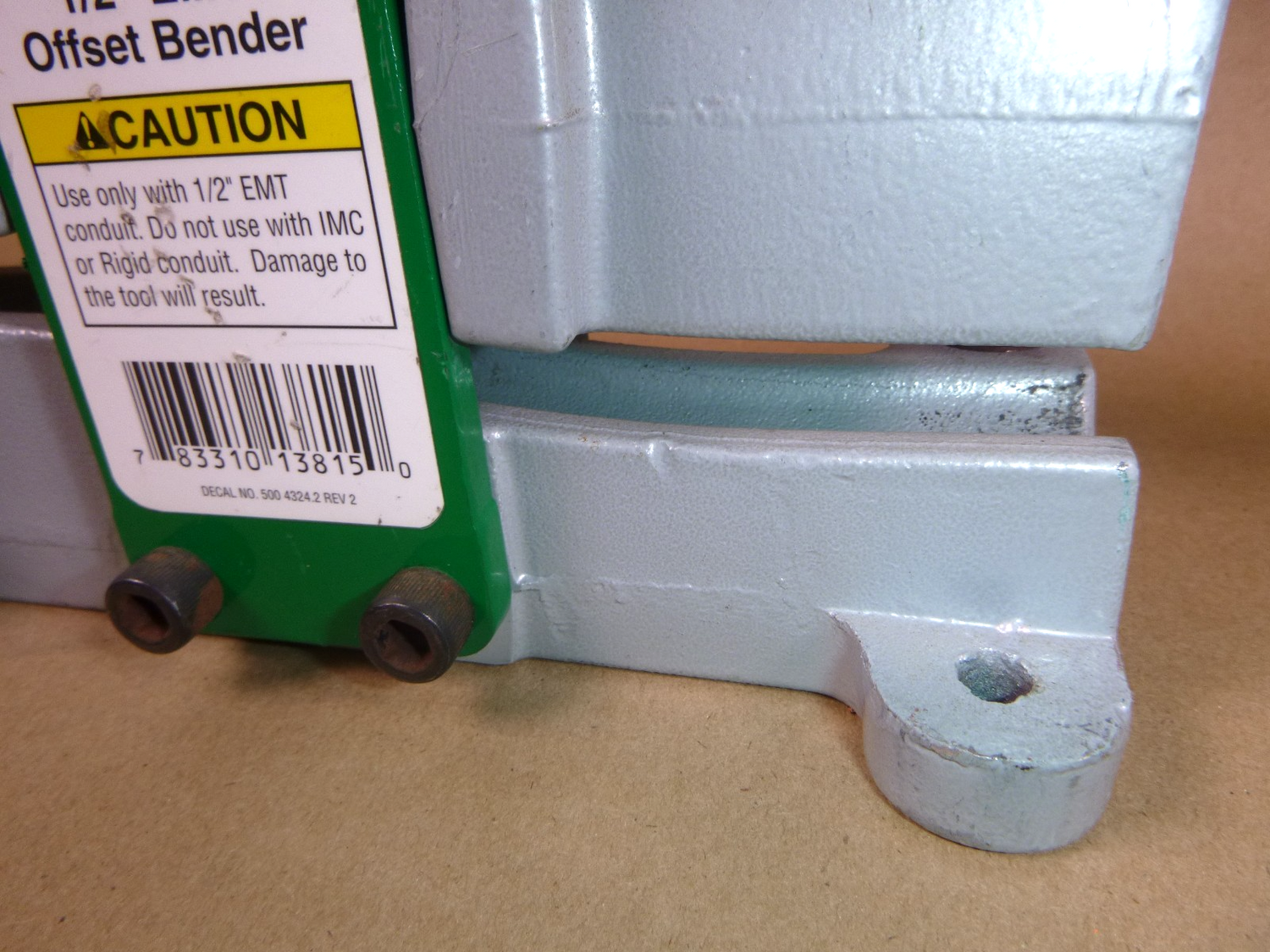 USED Greenlee 1810 Little Kicker Offset Hand Bender 1/2" EMT Conduit Bender | Industrial MRO Tools and Replacement Industrial Equipment Components