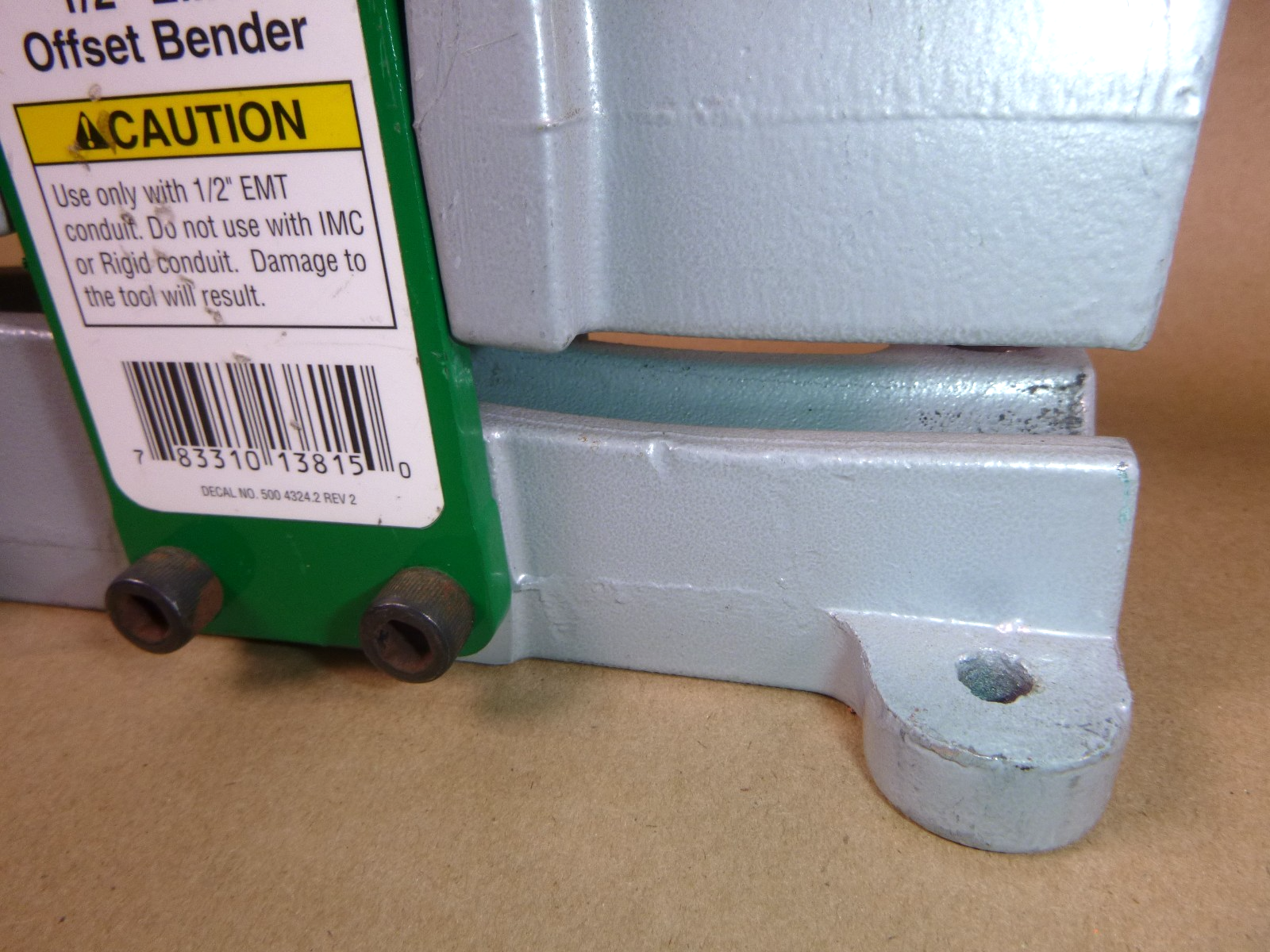 USED Greenlee 1810 Little Kicker Offset Hand Bender 1/2" EMT Conduit Bender | Industrial MRO Tools and Replacement Industrial Equipment Components