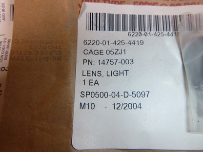 Korry Electronics Light Lens 14757-003, 160C180253-1, 6220-01-425-4419 | Electrical MRO Replacement Parts &amp; Components and Commercial Electrical Supplies Company