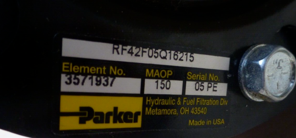 PARKER RF42F05Q16215 HYDRAULIC FILTER &amp; SUMP FOR OSHKOSH LVSR , 2940-01-558-3756 | Industrial MRO Replacement Parts, Manufacturing Machine Parts &amp; Components, Heavy Equipment Parts Supplier