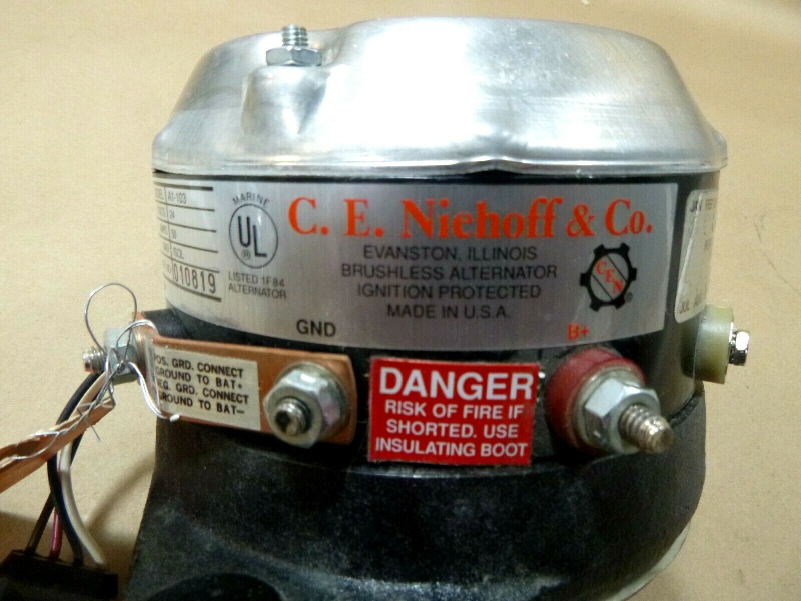 USGI C.E. Niehoff 24 Volt Alternator A1-103, 50 Amp - Drexel R60SL-DC Forklift | Replacement Truck Parts, Trailer Accessories, Automobile Supplies, Car Parts &amp; Accessories
