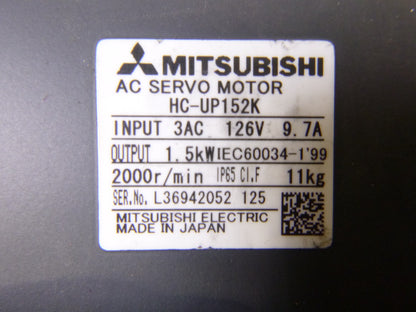 HC-UP152K Mitsubishi Brushless AC Servo Motor HCUP152K New | Industrial Electric Motors, Pumps &amp; Parts