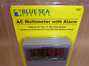 Blue Sea 8247 AC Digital Multimeter w/ Alarm Spin On Surface Flush Mount Marine