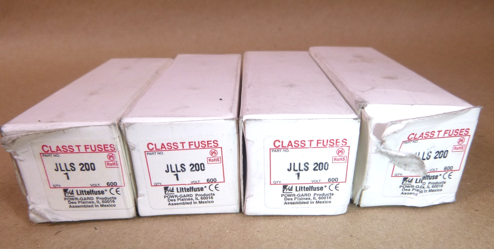 JLLS-200 Littelfuse 200 Amp 600 Volt AC Class T Fast Acting Fuse (Lot of 4) New