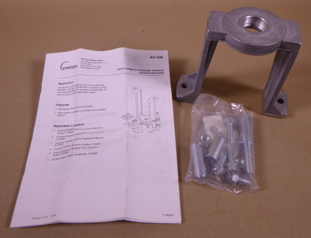 AV-430 Invensys Valve Linkage For MK-66X1, MK-68X1, And MK-6911 Actuators | Industrial MRO Replacement Parts, Manufacturing Machine Parts & Components, Heavy Equipment Parts Supplier