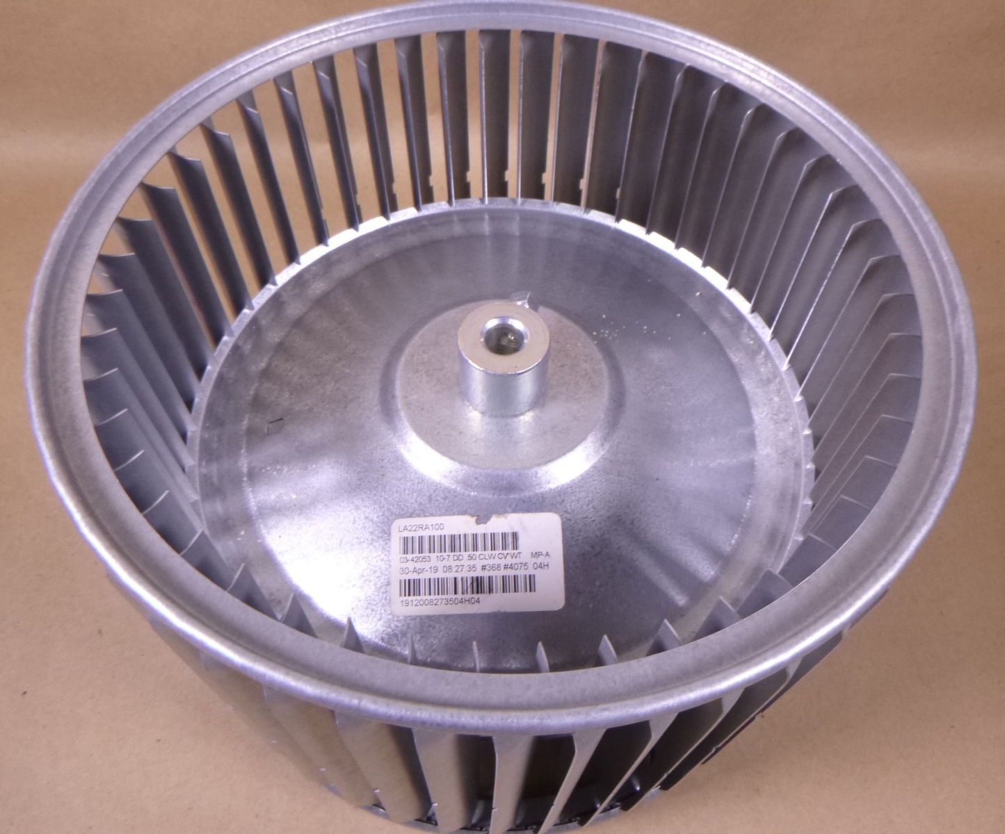 Carrier OEM LA22RA100 Blower Wheel, 11 1/8" x 7 1/8", 1/2" Bore Genuine