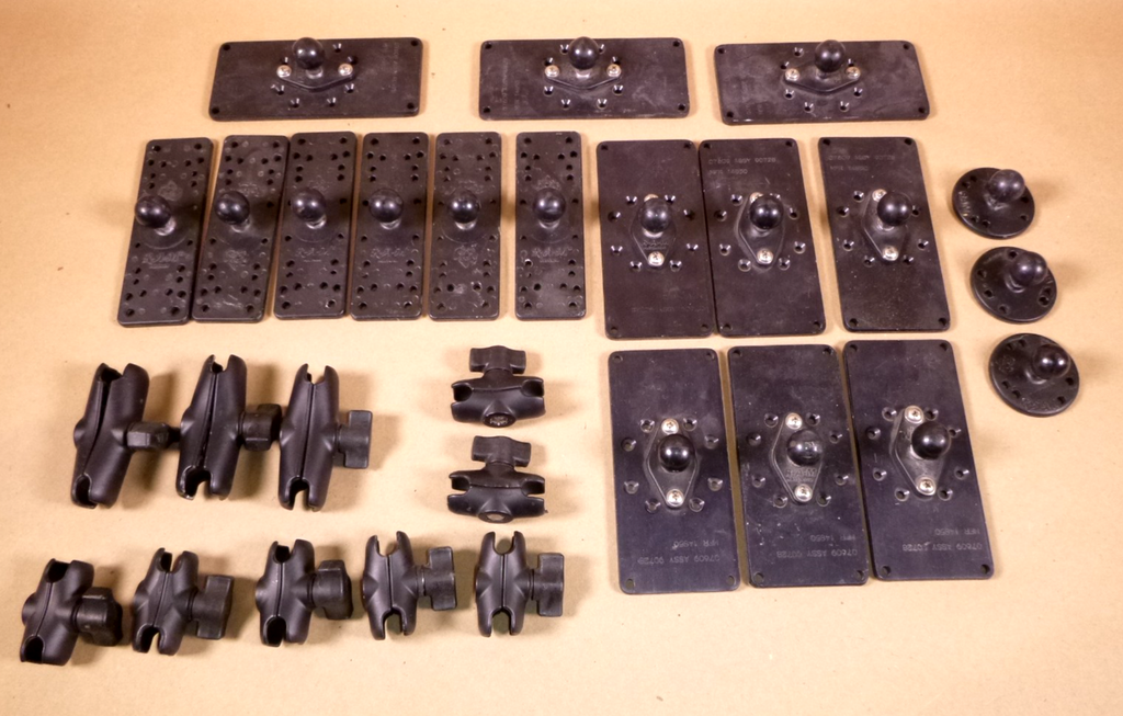 USED (Lot of 37 Pcs.) Ram Mounts Size B 1" Ball Assorted Mounts And Socket Arms | Industrial MRO Replacement Parts, Manufacturing Machine Parts & Components, Heavy Equipment Parts Supplier