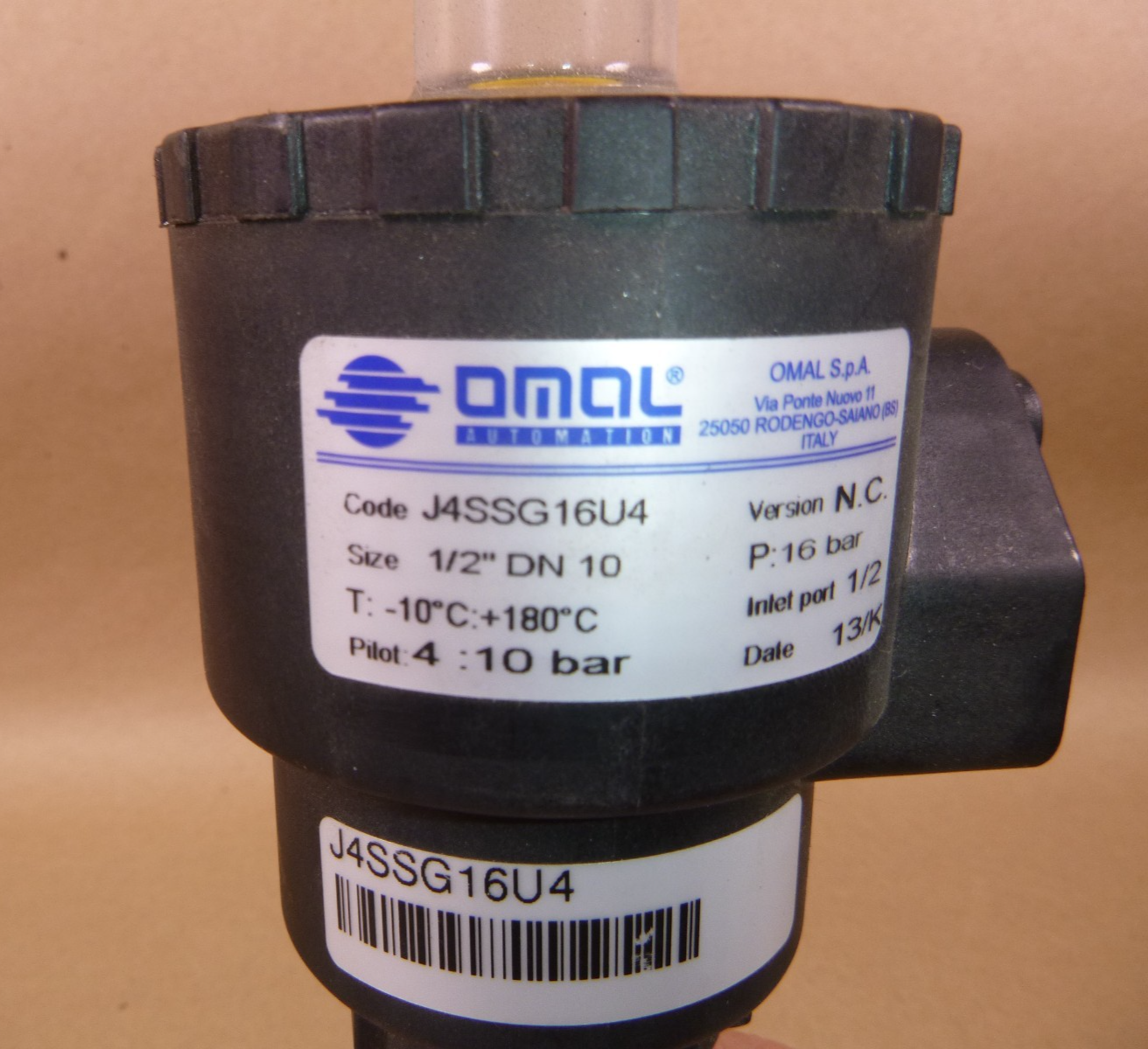 J4SSG16U4 Omal 2/2-Way Pneumatic SS Angle Seat Valve 1/2" Clamp Conn 16 bar | Industrial MRO Replacement Parts, Manufacturing Machine Parts &amp; Components, Heavy Equipment Parts Supplier