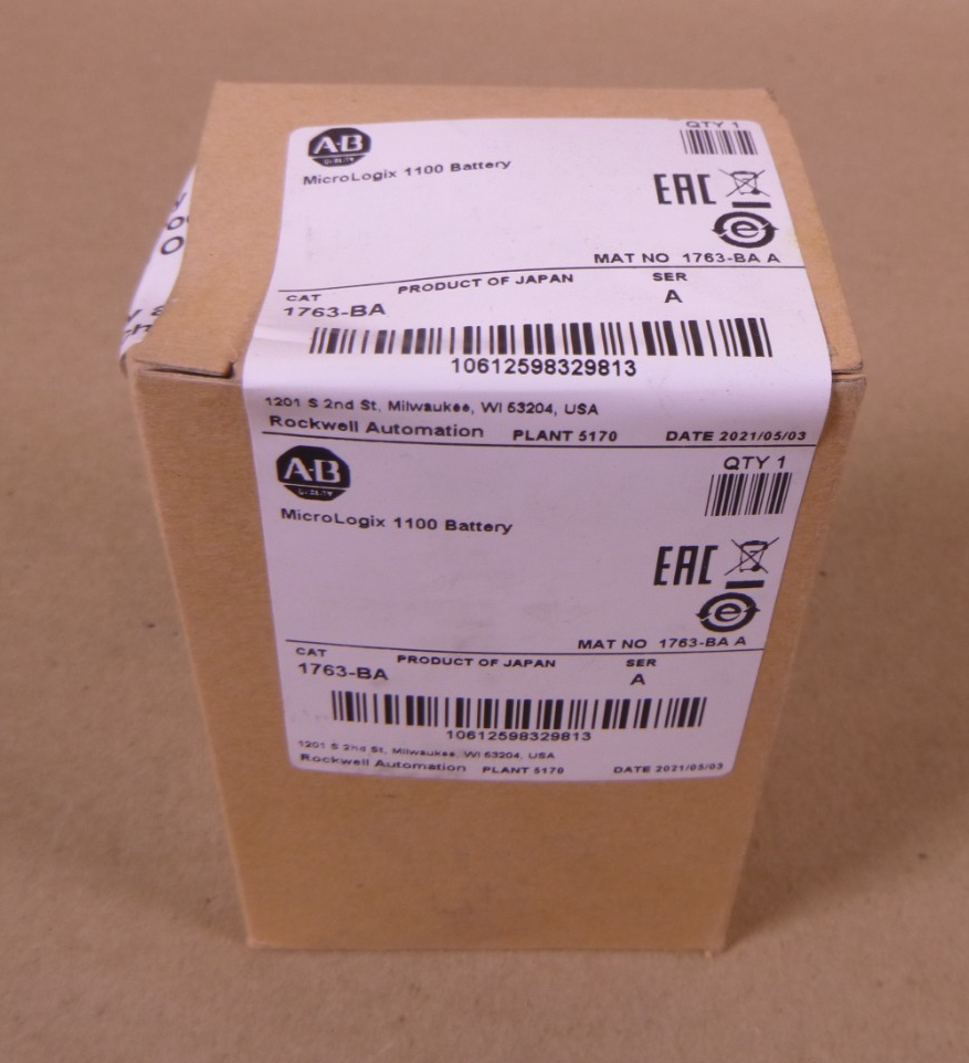 NEW Sealed Allen Bradley 1763-BA Ser A MICROLOGIX 1100 BATTERY | Electrical MRO Replacement Parts &amp; Components and Commercial Electrical Supplies Company