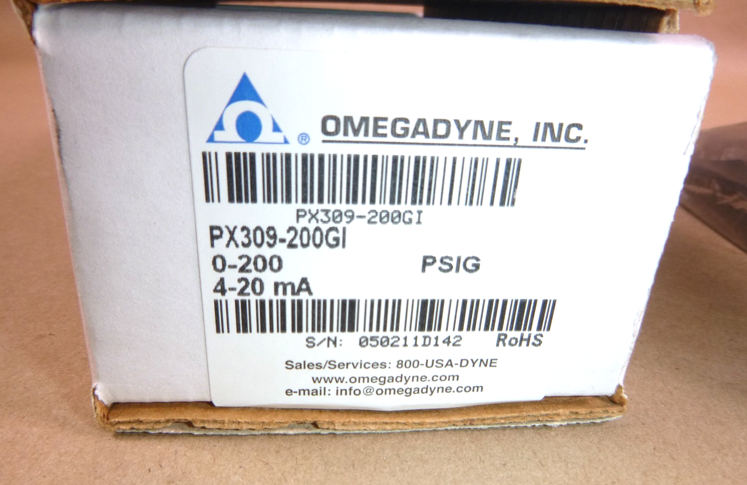 PX309-200GI OMEGADYNE Stainless Steel Pressure Transducer 200Psi 4-20mA Cable | Electrical MRO Replacement Parts &amp; Components and Commercial Electrical Supplies Company