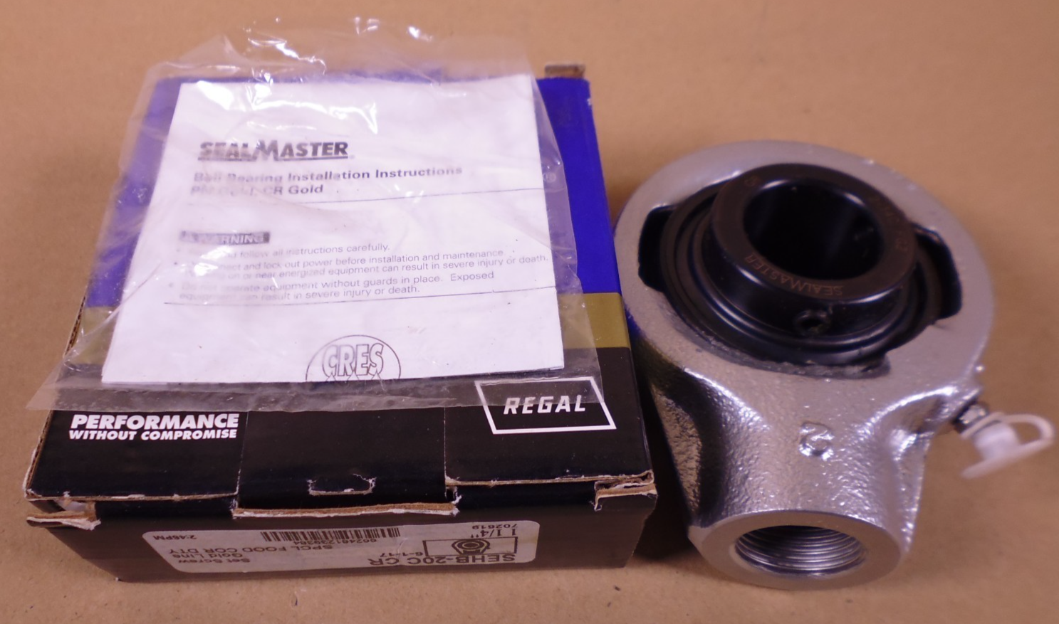 SealMaster Hanger Ball Bearing Unit SEHB-20C CR Cast Iron 1-1/4 Inch Gold Line | Industrial MRO Replacement Parts, Manufacturing Machine Parts &amp; Components, Heavy Equipment Parts Supplier