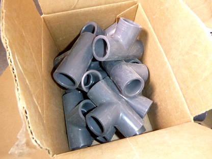 (Lot of 122) Spears 3/4" SCD 80 PVC Socket Couplings, Unions, Elbows, TEE&