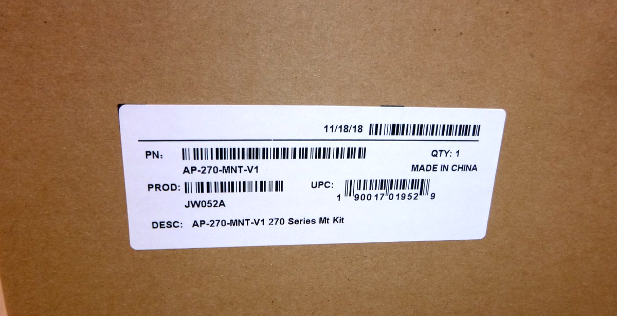 New HPE Aruba Networking AP-270-MNT-V1 Mounting Kit (JW052) 270 Series