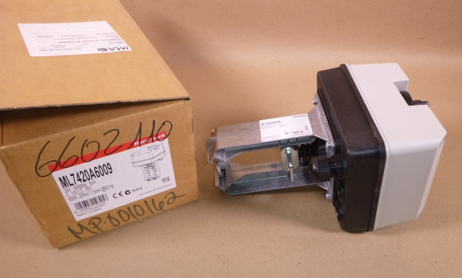 Honeywell ML7420A6009 Control Valve Actuator, 600N, 0...10V, 24VAC | Electrical MRO Replacement Parts &amp; Components and Commercial Electrical Supplies Company