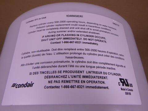 1519051 CONDAIR Cylinder 411 Steam Humidifier