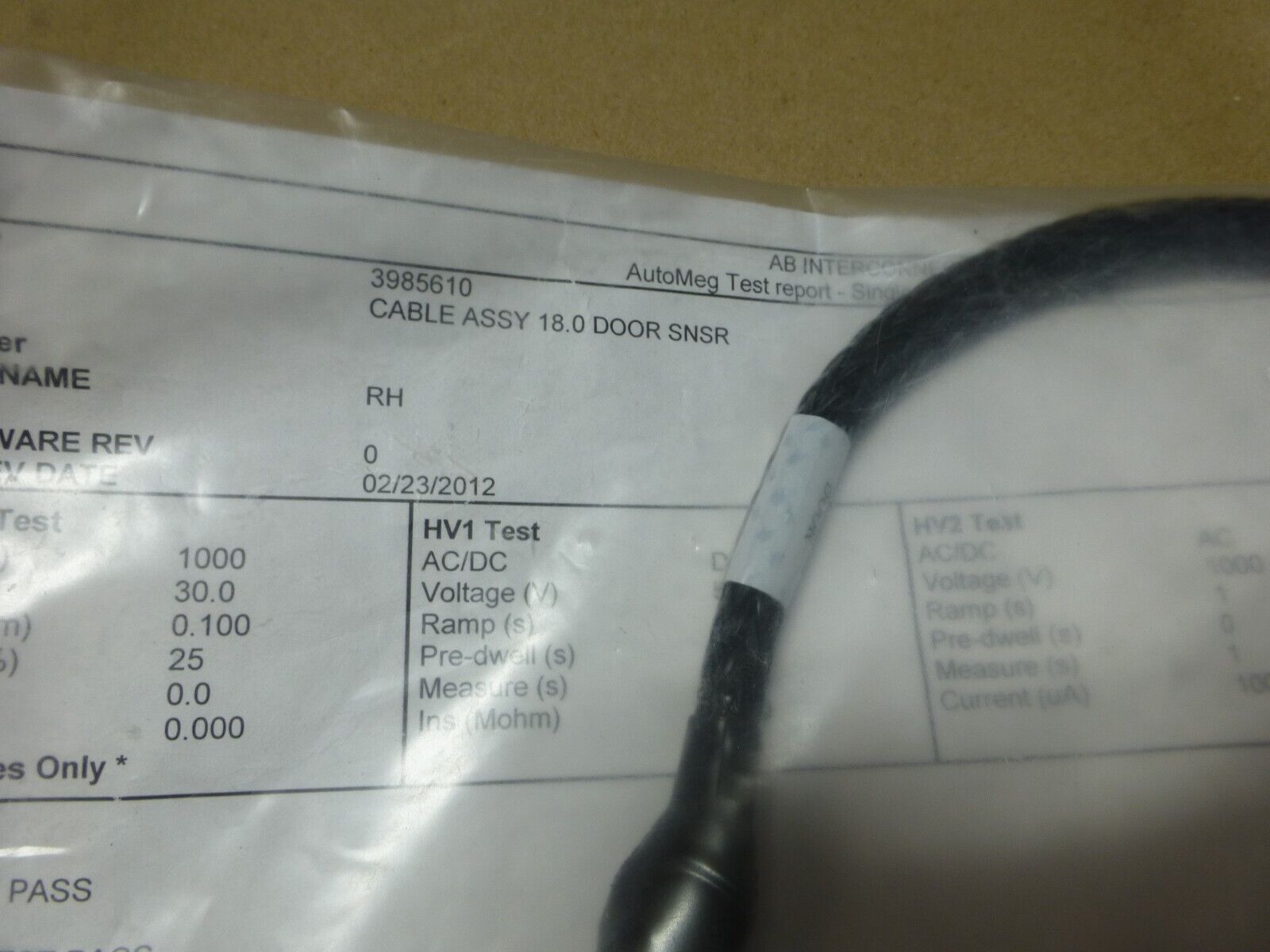 Oshkosh 3985610 Door Sensor Cable Assembly 18" , 6150-01-605-3210 | Replacement Truck Parts, Trailer Accessories, Automobile Supplies, Car Parts &amp; Accessories
