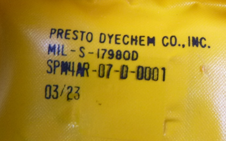 (12 Pack) Presto Dyechem  Sea Dye Marker Fluorescent Yellow/Green MIL-S-17980D