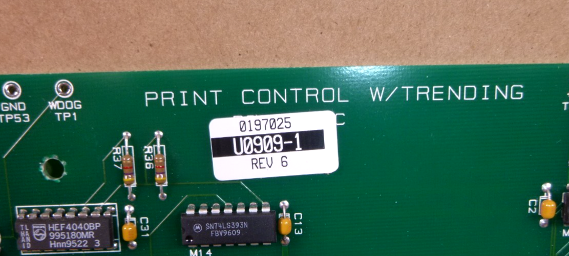 Kaye Instruments Print Control Circuit Board B0909-1 Rev C / U0909-1 | Electrical MRO Replacement Parts &amp; Components and Commercial Electrical Supplies Company