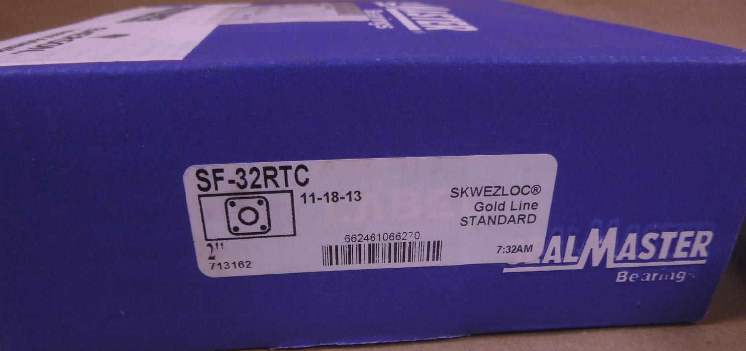 SF-32RTC Sealmaster 2" Inch Four Bolt HD Flange Mounted Bearing Concentric Lock | Industrial MRO Replacement Parts, Manufacturing Machine Parts &amp; Components, Heavy Equipment Parts Supplier