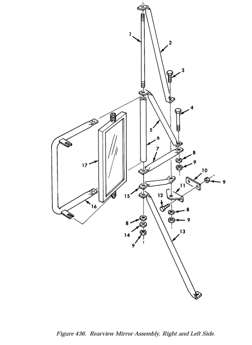TACOM 11608924 M809 M44A2 Rearview Mirror Arm , 2540-00-493-8895 | Replacement Truck Parts, Trailer Accessories, Automobile Supplies, Car Parts &amp; Accessories