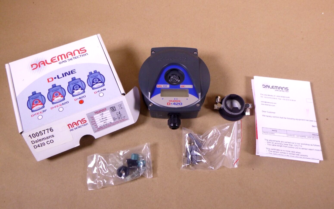 Dalemans D-Line Gas Detection D420 CO (Carbon Monixide) 0-500 ppm | Industrial MRO Replacement Parts, Manufacturing Machine Parts &amp; Components, Heavy Equipment Parts Supplier