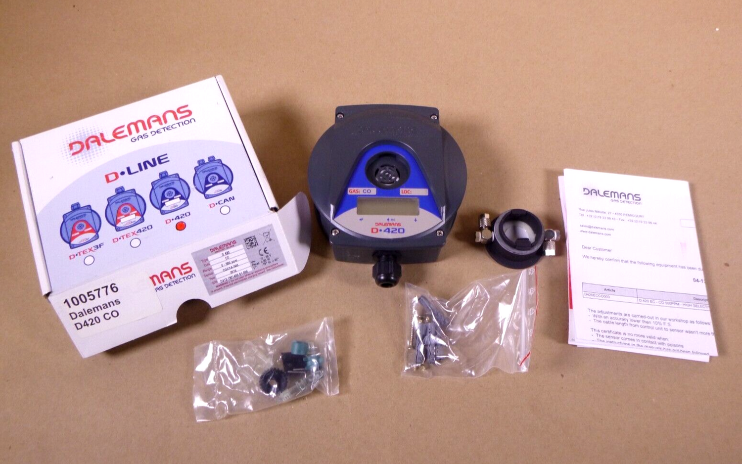 Dalemans D-Line Gas Detection D420 CO (Carbon Monixide) 0-500 ppm | Industrial MRO Replacement Parts, Manufacturing Machine Parts &amp; Components, Heavy Equipment Parts Supplier