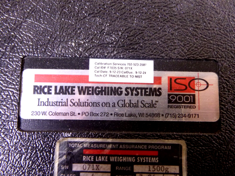 Assorted Rice Lake / Ohaus Weighing Calibration Set 1.5Kg - 1Kg - 300G & 200G