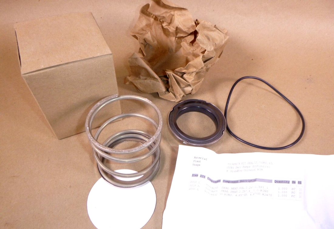 Grundfos Paco Pumps 91909173 Mechanical Seal Kit 2.25" Shaft Size K0167-6 | Industrial MRO Replacement Parts, Manufacturing Machine Parts &amp; Components, Heavy Equipment Parts Supplier