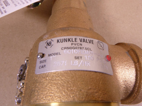 Kunkle 6010FEM01-AM 1” Bronze Safety Pressure Relief Valve 50PSI | Industrial MRO Replacement Parts, Manufacturing Machine Parts & Components, Heavy Equipment Parts Supplier
